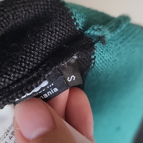 Max & Co Knit Striped Holiday Wool Sweater Dress - Picture 6 of 7